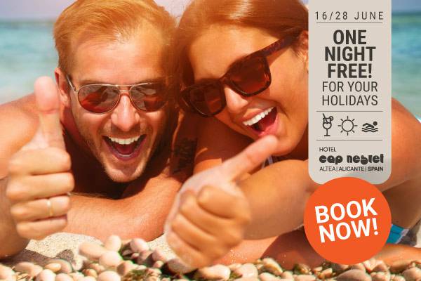 ONE FREE NIGHT JUNE Cap Negret Hotel Altea, Alicante ONE FREE NIGHT JUNE Cap Negret Hotel Altea, Alicante